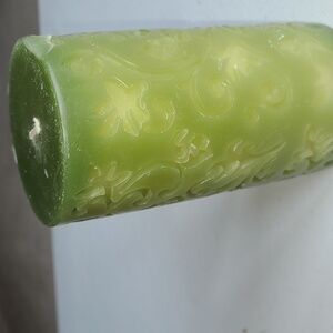Green Embossed Candle